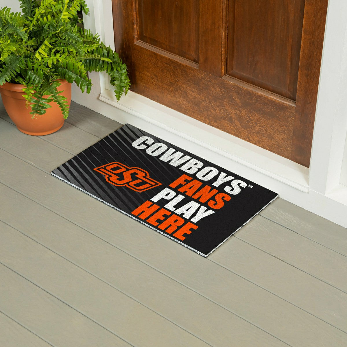 Oklahoma State University Fan Mat, 28"x16" - Collegiate
