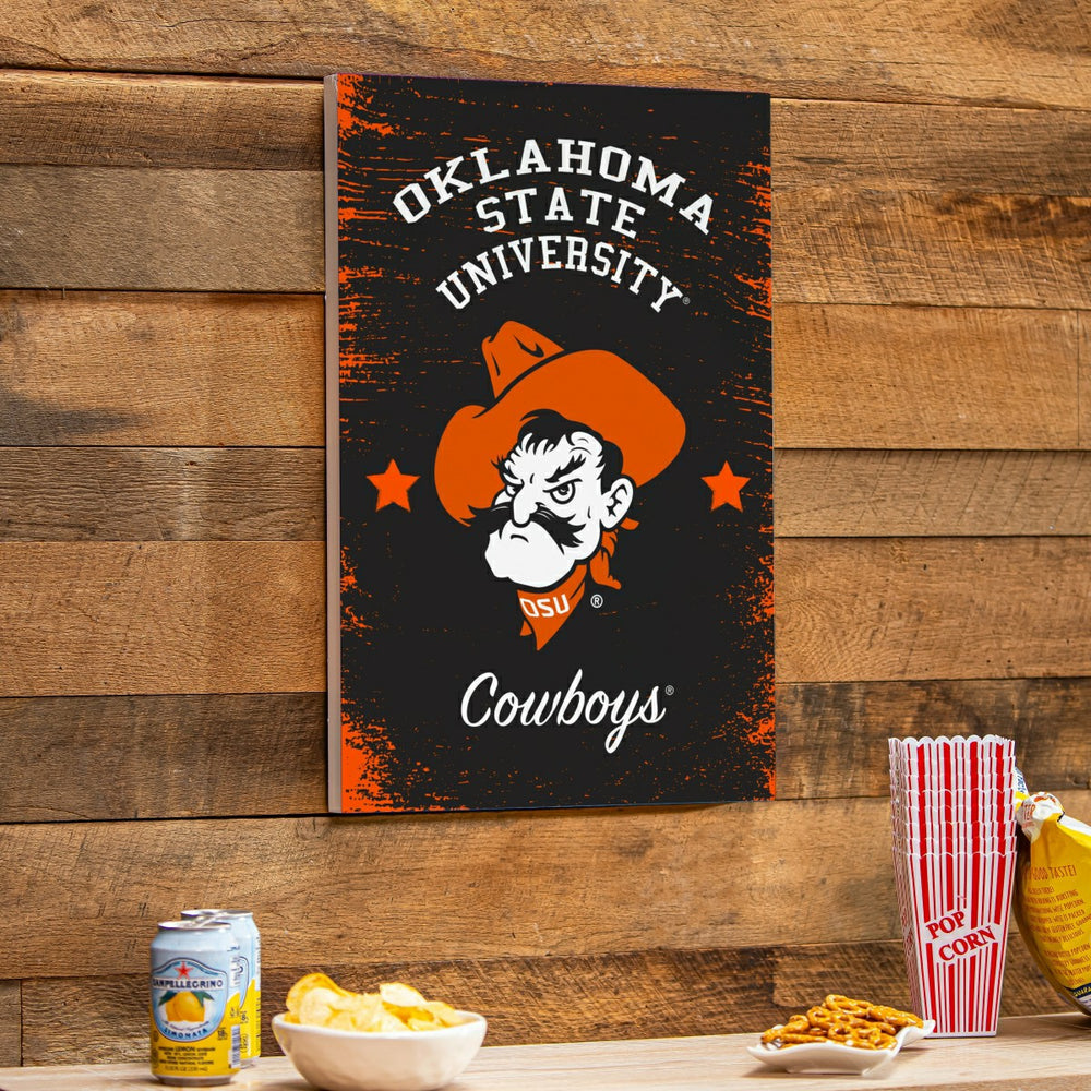 Oklahoma State University Wood Wall Sign, 16x24 - Collegiate Home