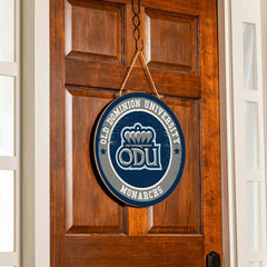 Old Dominion University Round Door Décor with Hanging Rope, 18x18 - Collegiate Home