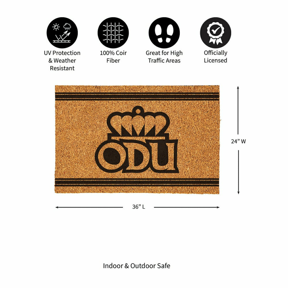 Old Dominion University Large One Color Coir Mat, 36"x24" - Collegiate