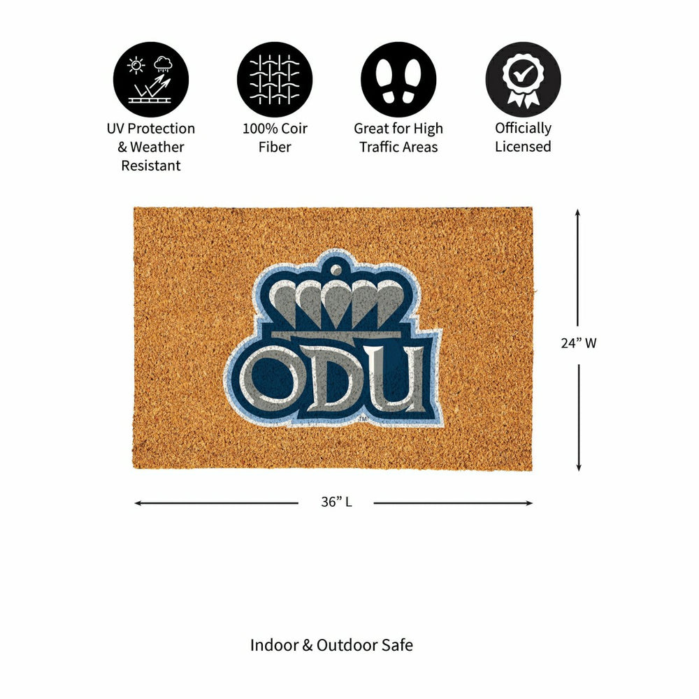 Old Dominion University Large Full Color Coir Mat, 36"x24" - Collegiate