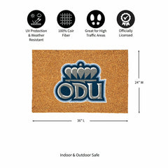 Old Dominion University Large Full Color Coir Mat, 36"x24" - Collegiate