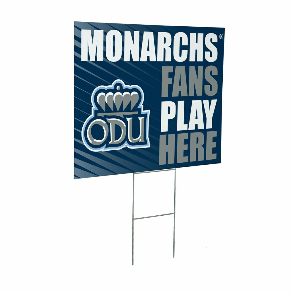 Old Dominion University Coroplast Yard Sign "Fans Play Here" - Collegiate Home