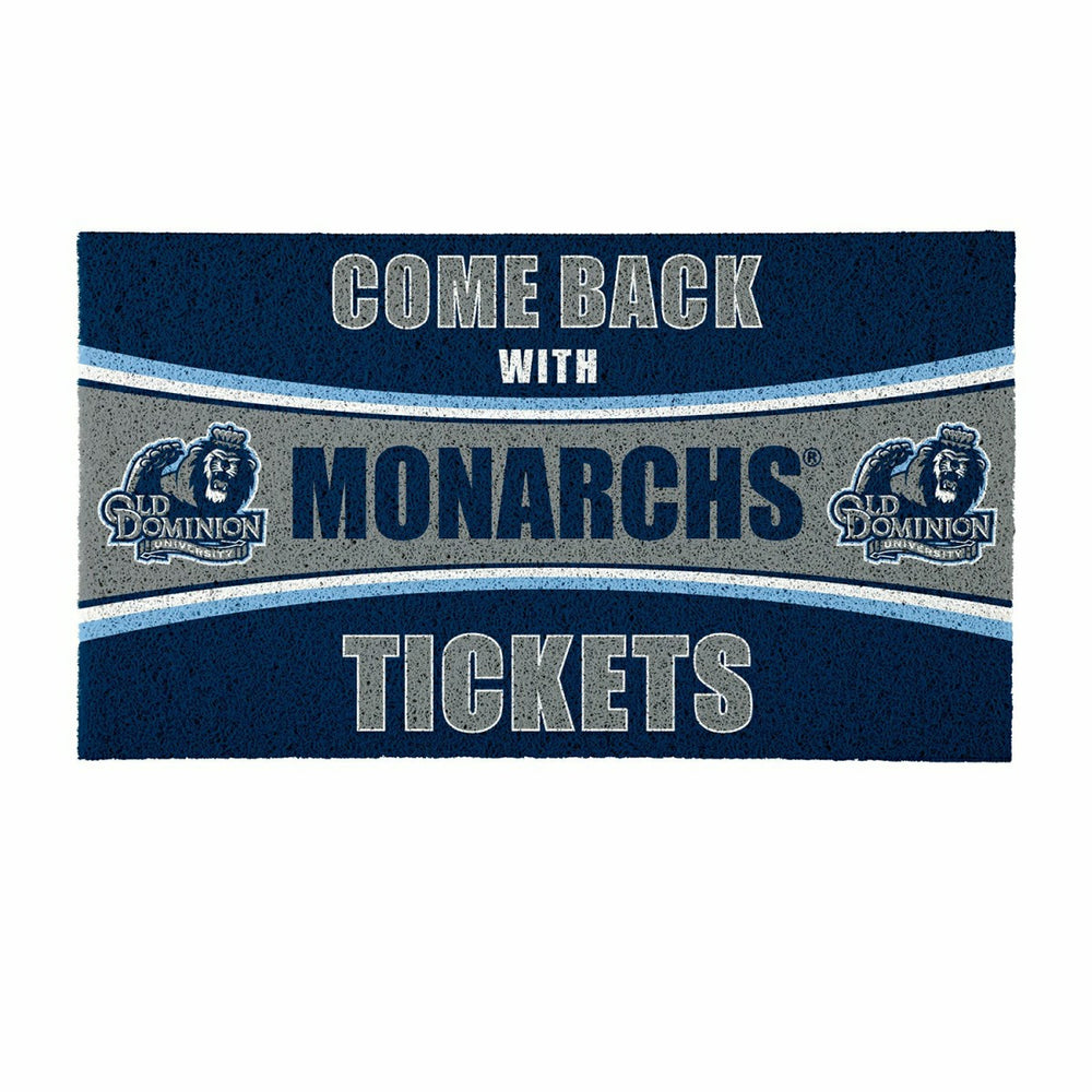 28" x 16" PVC Trapper Mat, Come Back with Tickets, Old Dominion Univer - Collegiate