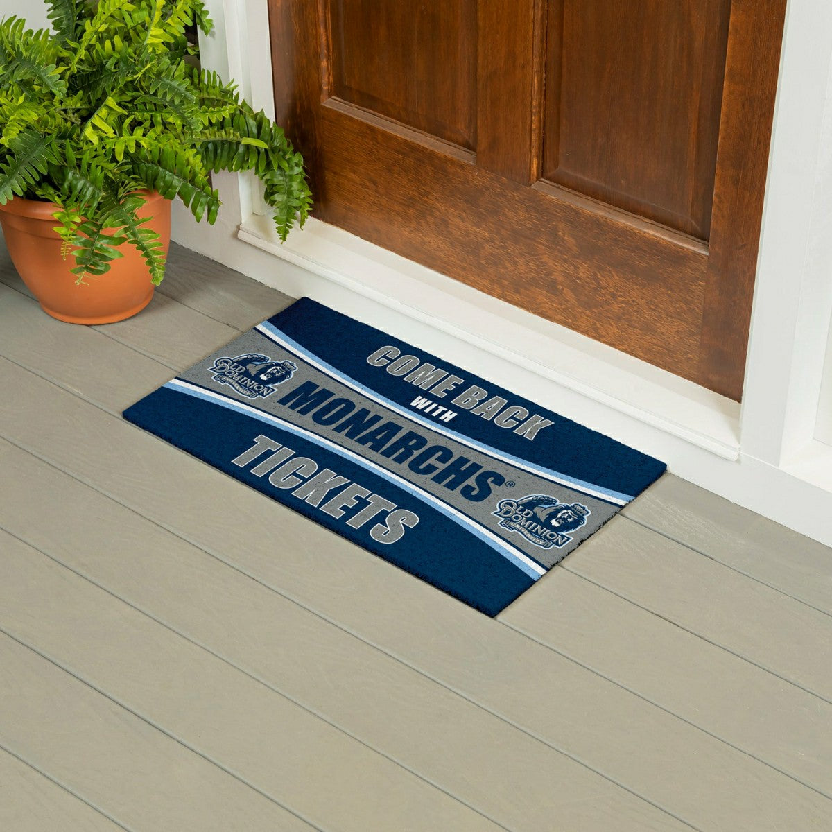 28" x 16" PVC Trapper Mat, Come Back with Tickets, Old Dominion Univer - Collegiate