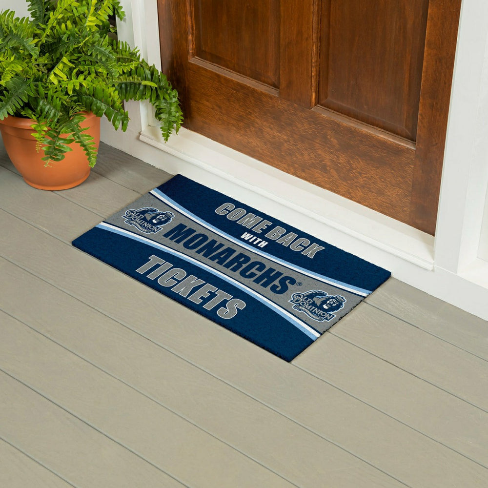 28" x 16" PVC Trapper Mat, Come Back with Tickets, Old Dominion Univer - Collegiate