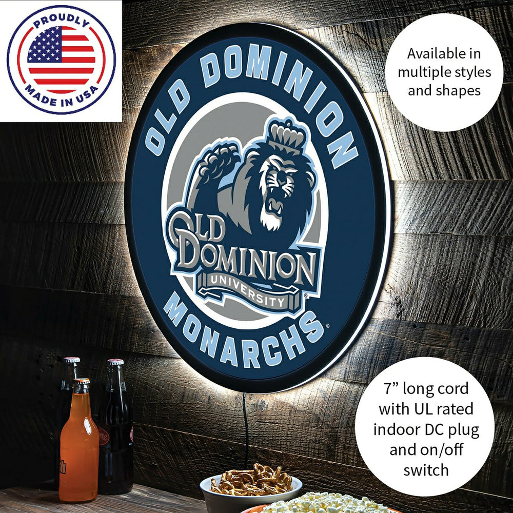LED Wall Decor, Round, Old Dominion University - Collegiate Home