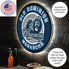 LED Wall Decor, Round, Old Dominion University - Collegiate Home