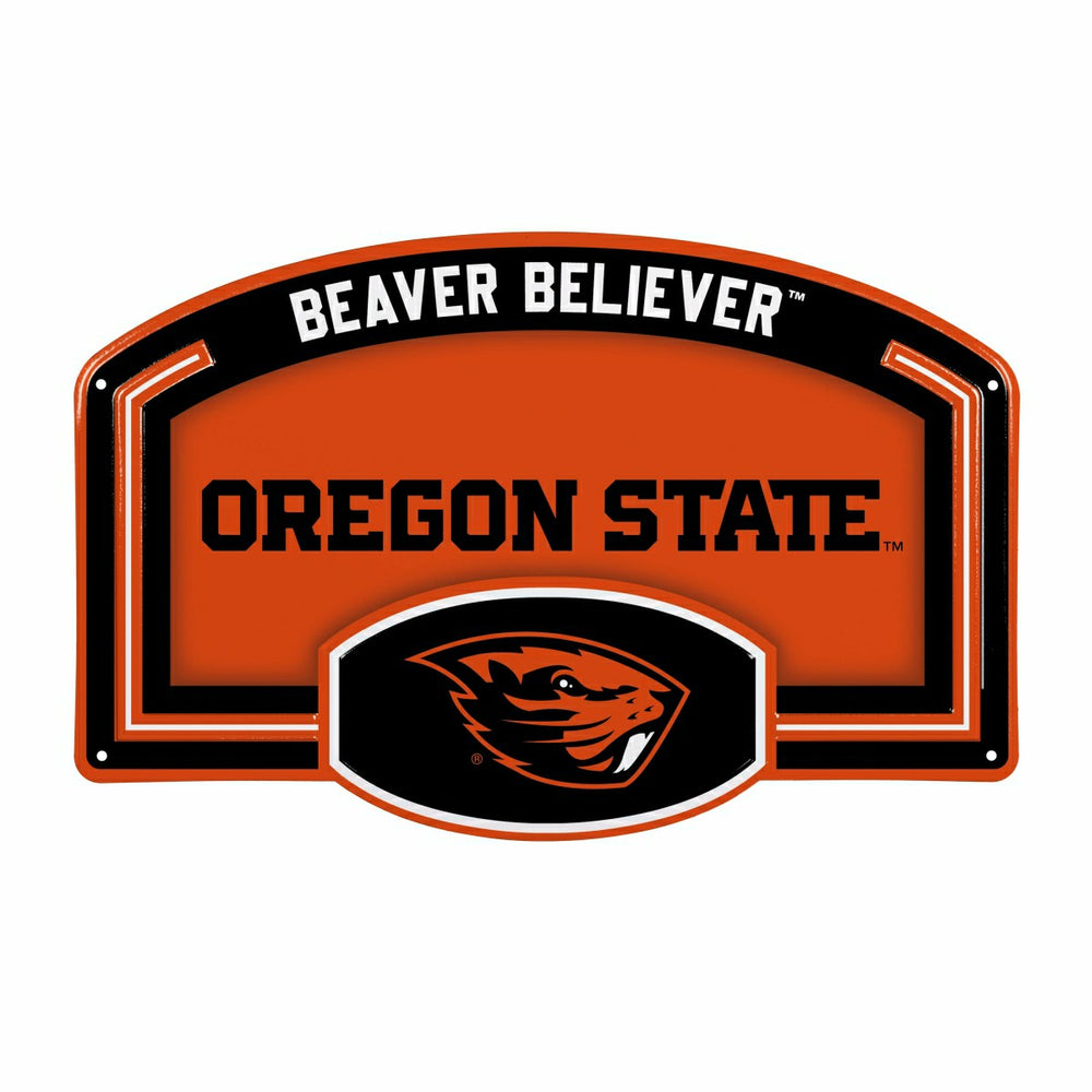 Oregon State University USA Embossed Steel Wall Sign, 11" x 17" - Collegiate Home