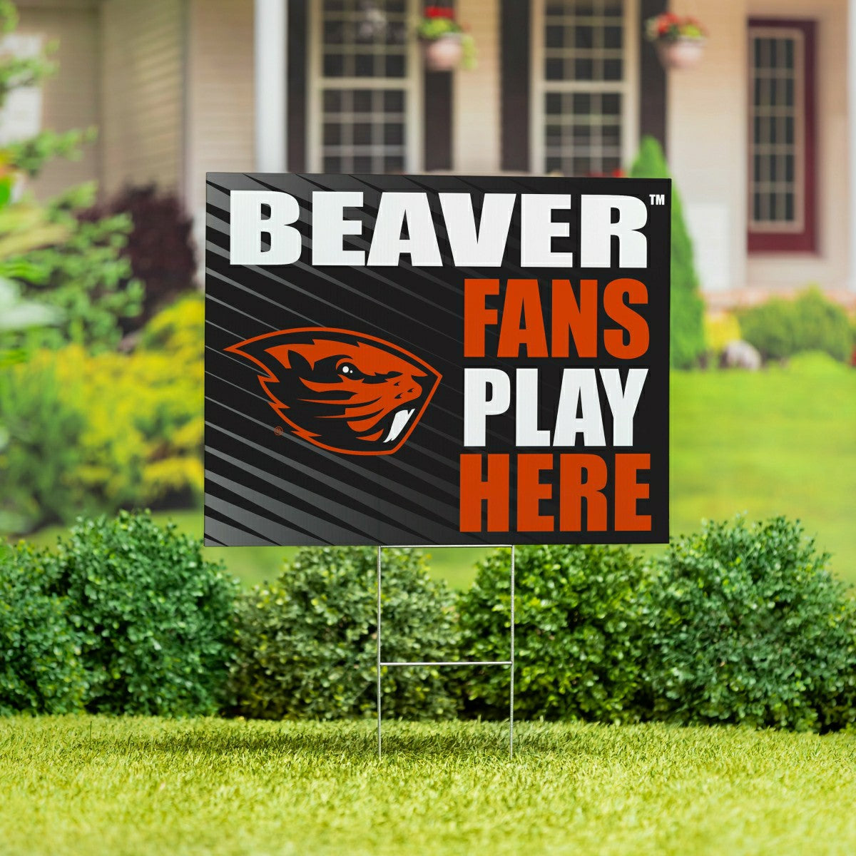 Oregon State University Coroplast Yard Sign "Fans Play Here" - Collegiate Home