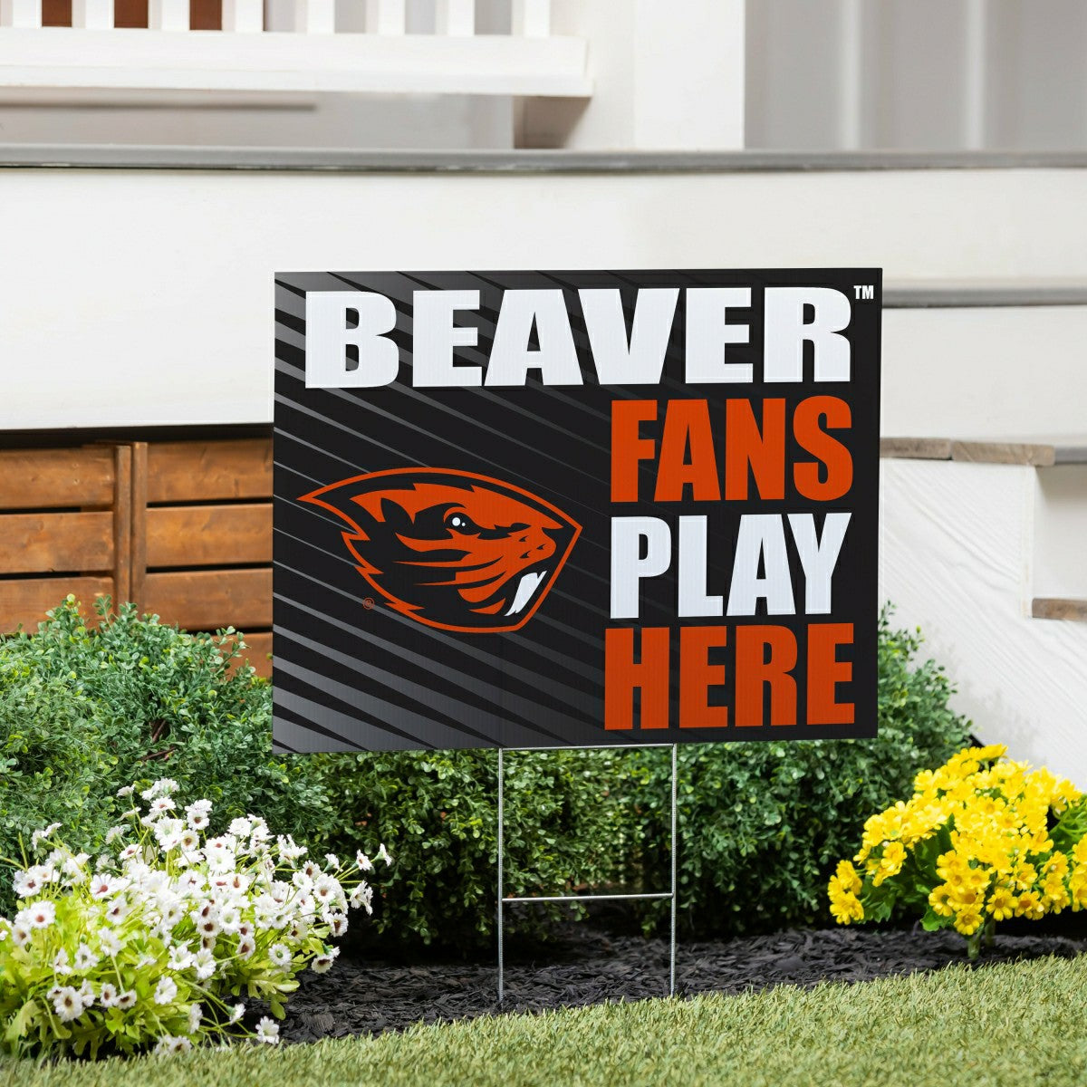Oregon State University Coroplast Yard Sign "Fans Play Here" - Collegiate Home