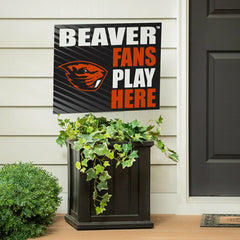 Oregon State University Coroplast Yard Sign "Fans Play Here" - Collegiate Home
