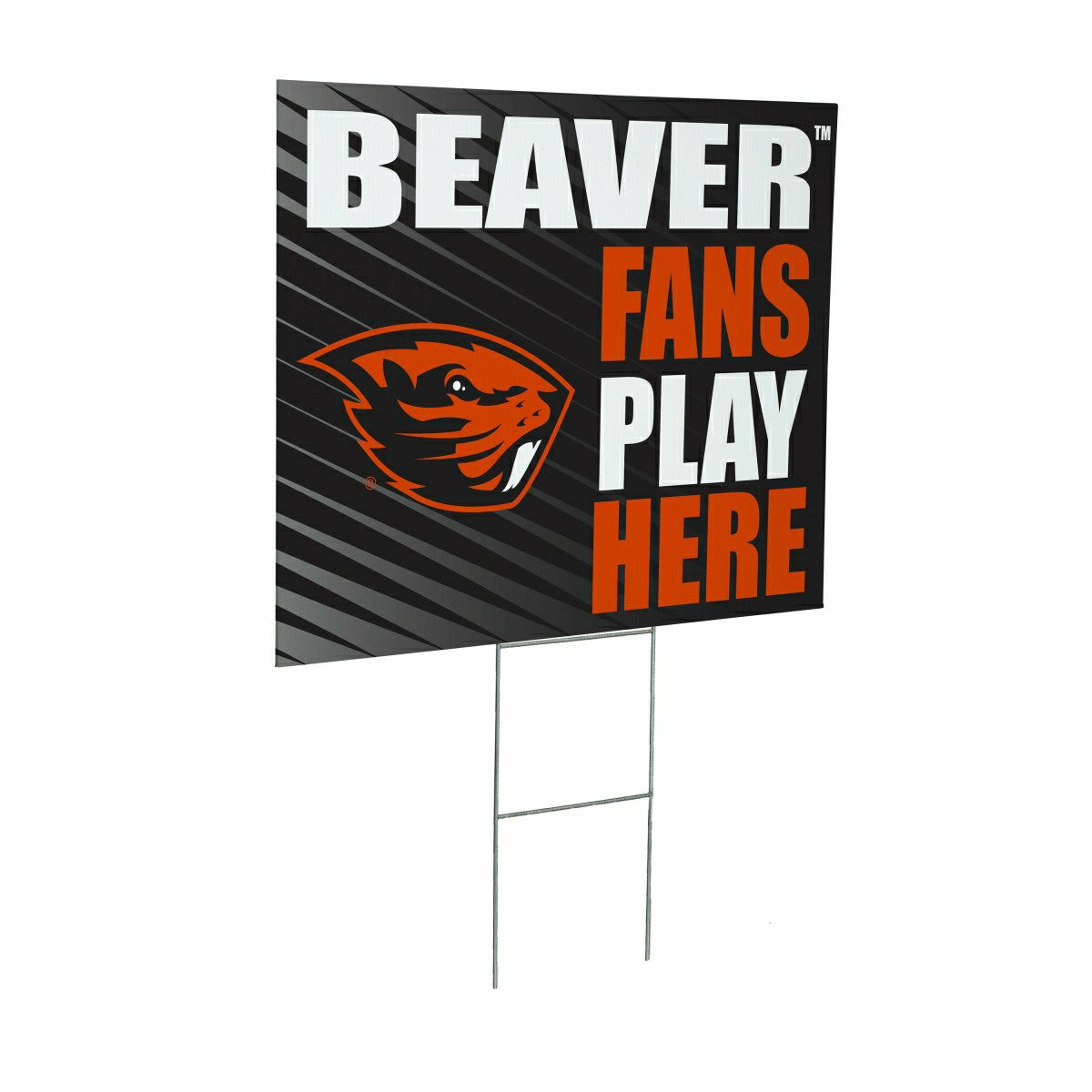 Oregon State University Coroplast Yard Sign "Fans Play Here" - Collegiate Home