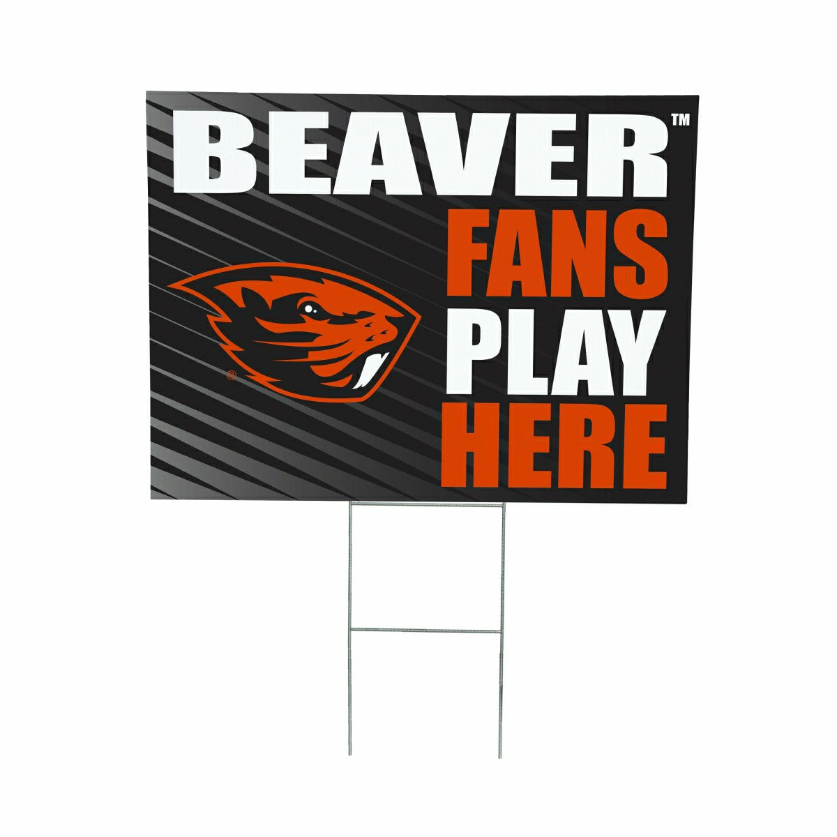 Oregon State University Coroplast Yard Sign "Fans Play Here" - Collegiate Home