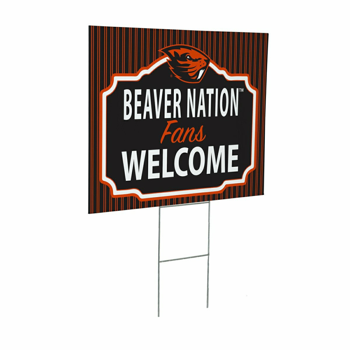 Oregon State University Coroplast Yard Sign, "Fans Welcome" - Collegiate Home