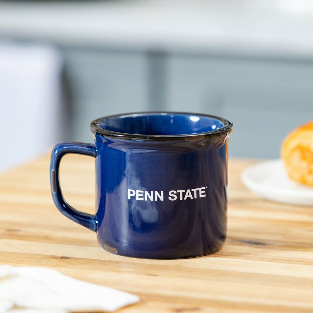 Penn State Ceramic Camp Cup with Enamel Finish, 14oz - Collegiate Home