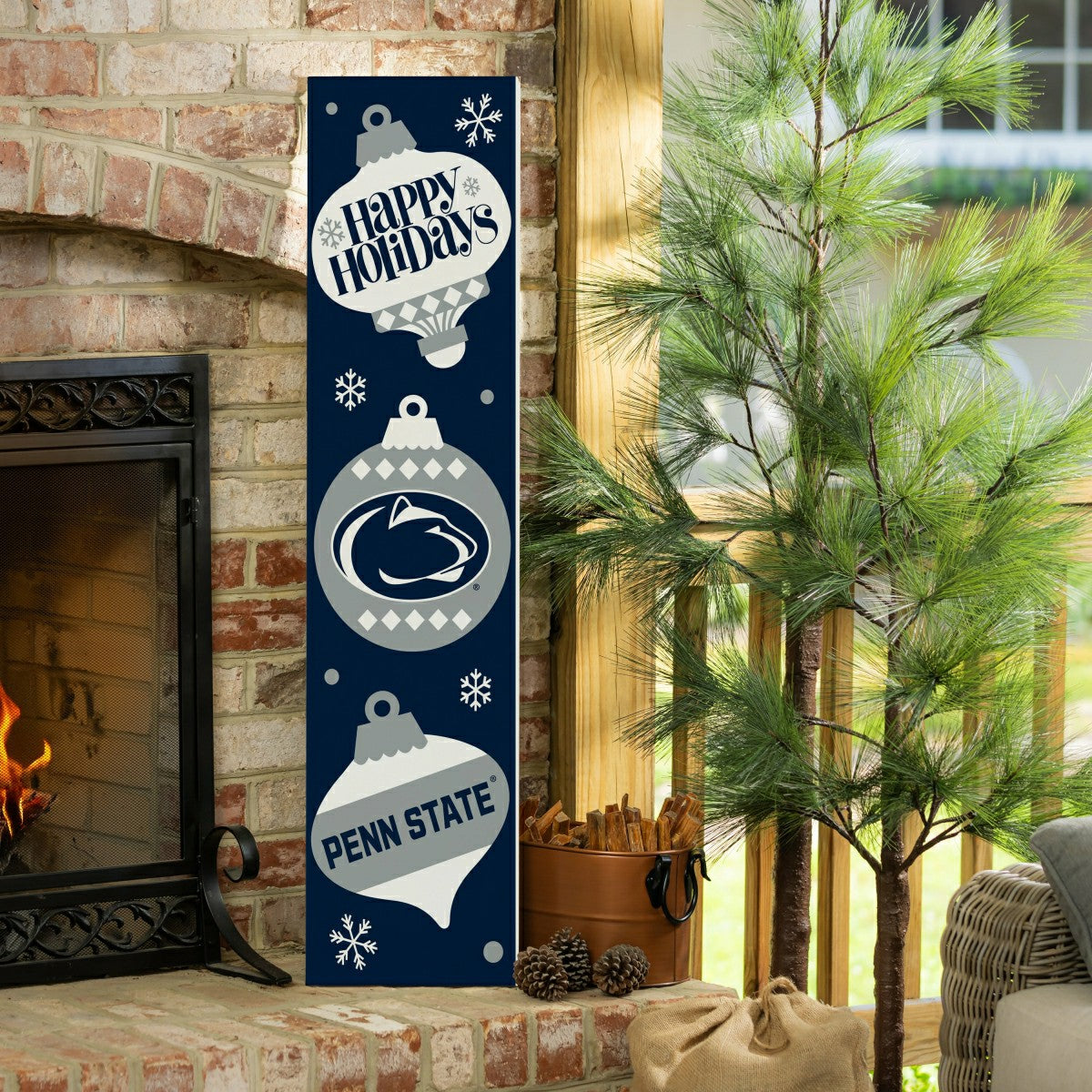 47" Double Sided Leaner, Penn State, Christmas - Collegiate Home
