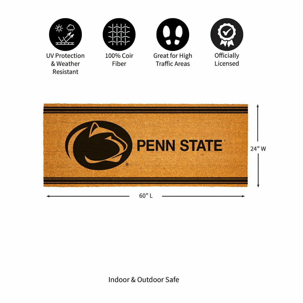 Penn State Extra Large One Color Coir Mat, 60"x24" - Collegiate