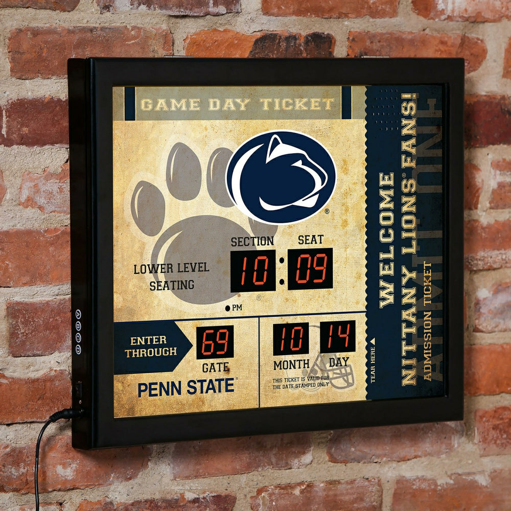 Scoreboard Wall Clock, Penn State - Collegiate Home