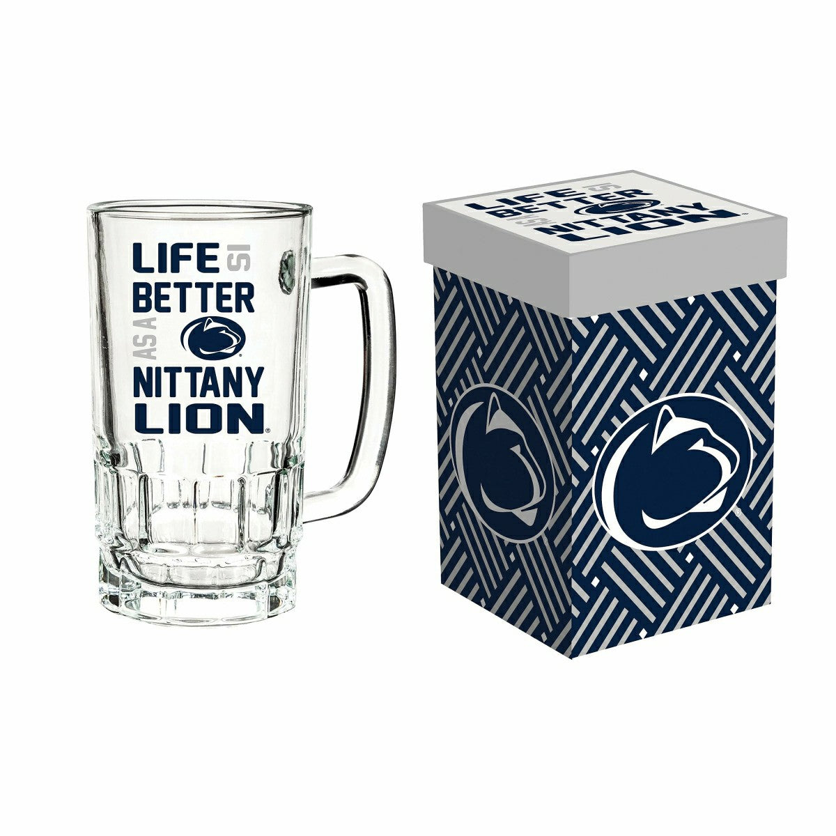 Glass Tankard Cup, with Gift Box, Penn State - Collegiate Home