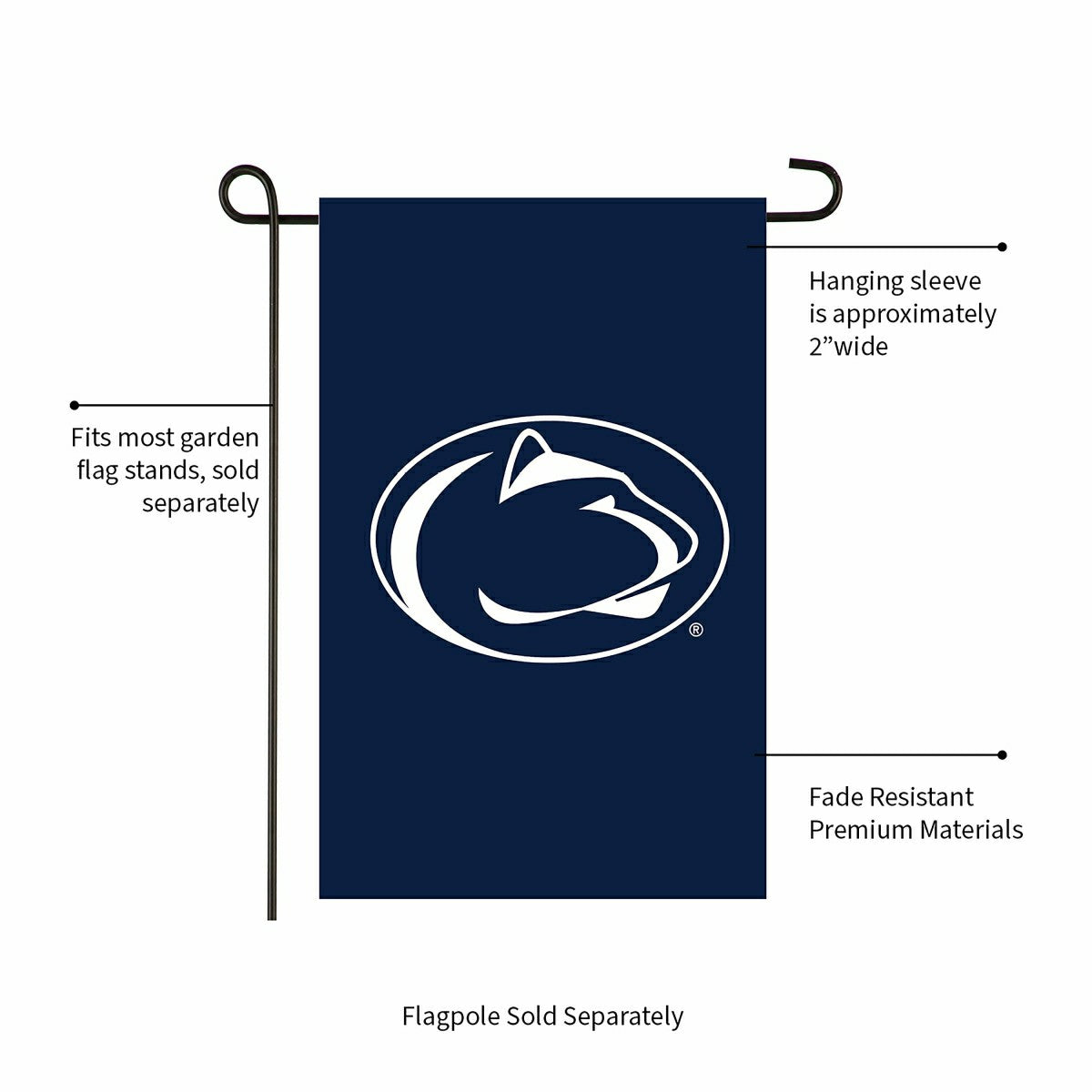 Penn State Applique Garden Flag - Collegiate Home