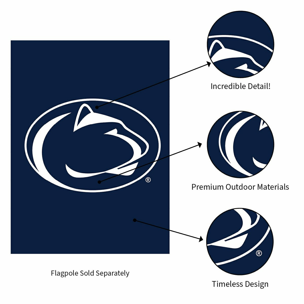 Penn State Applique Garden Flag - Collegiate Home