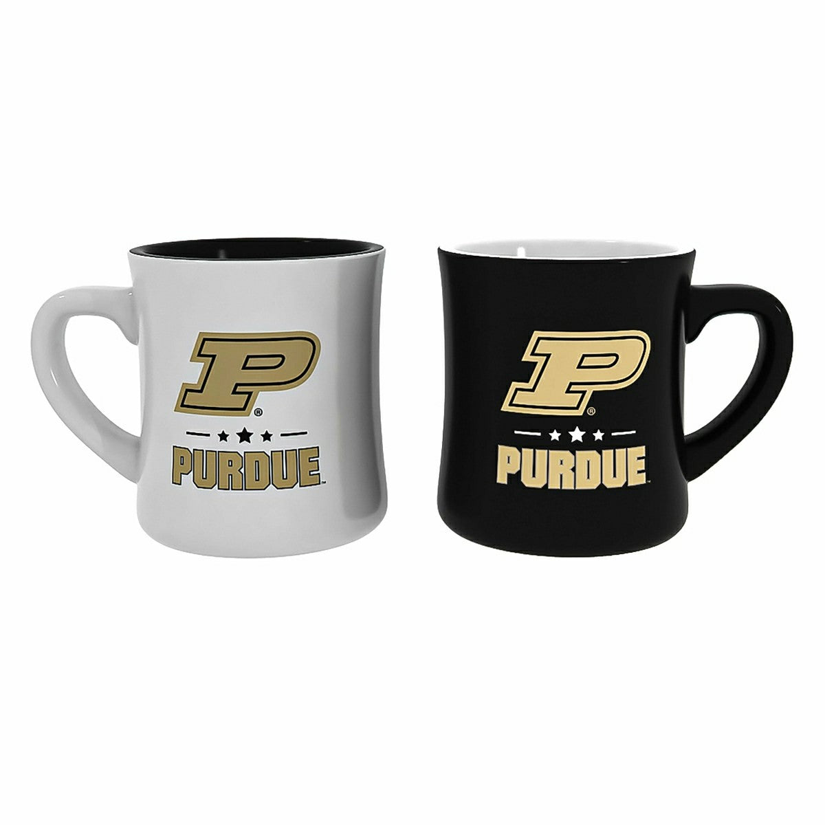 Purdue University 10oz Ceramic Cup Set, 2pc - Collegiate Home