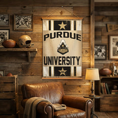 Purdue University, Canvas Wall Tapestry, Medium, 36x24 - Collegiate Home