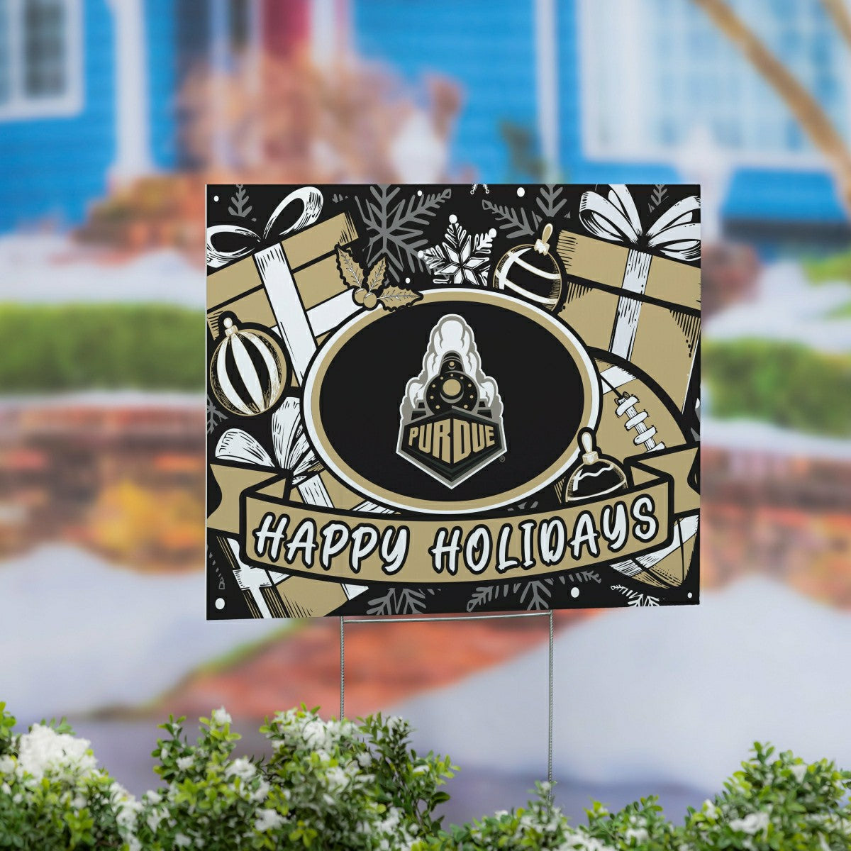 Purdue University Yard Sign, Holiday - Collegiate Home