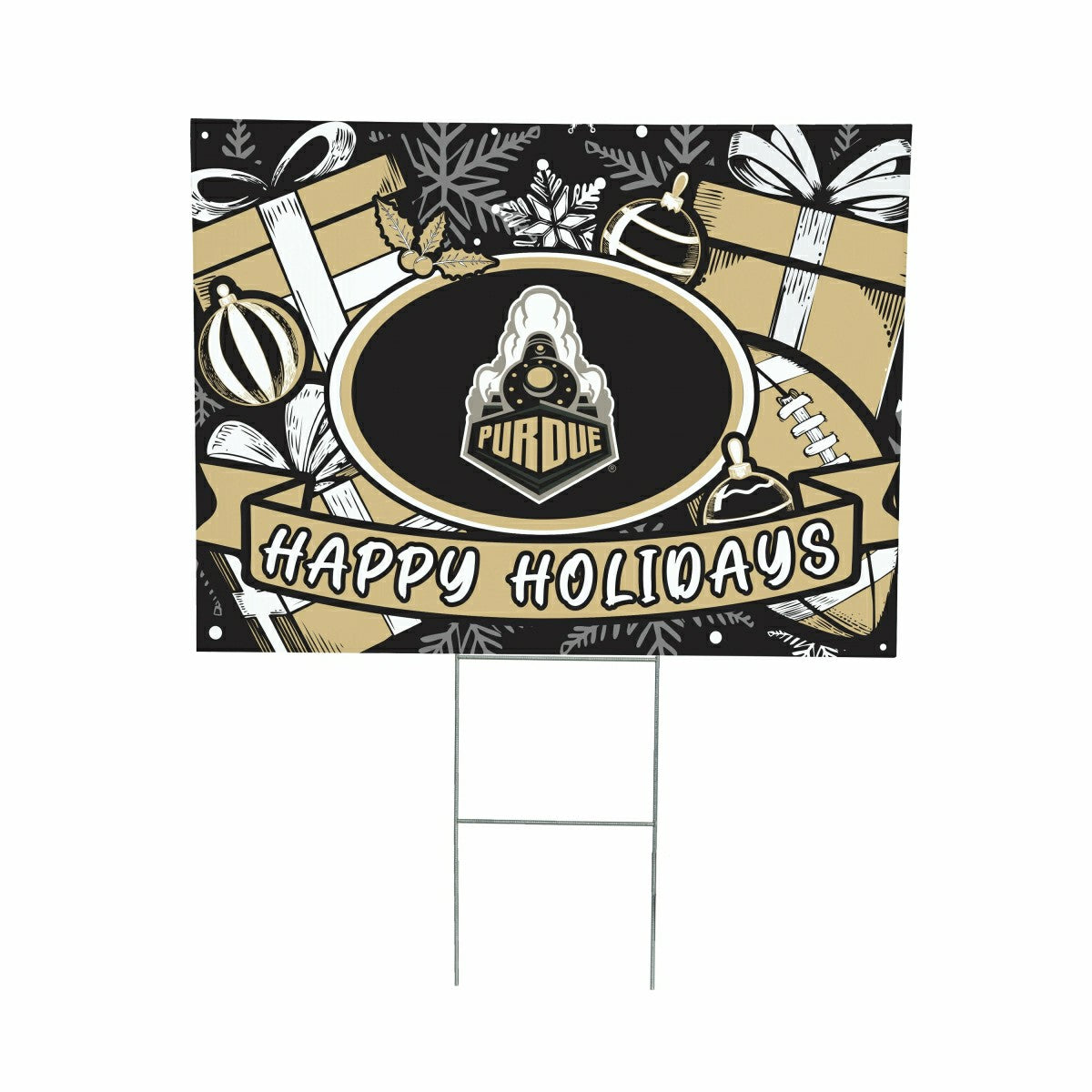 Purdue University Yard Sign, Holiday - Collegiate Home