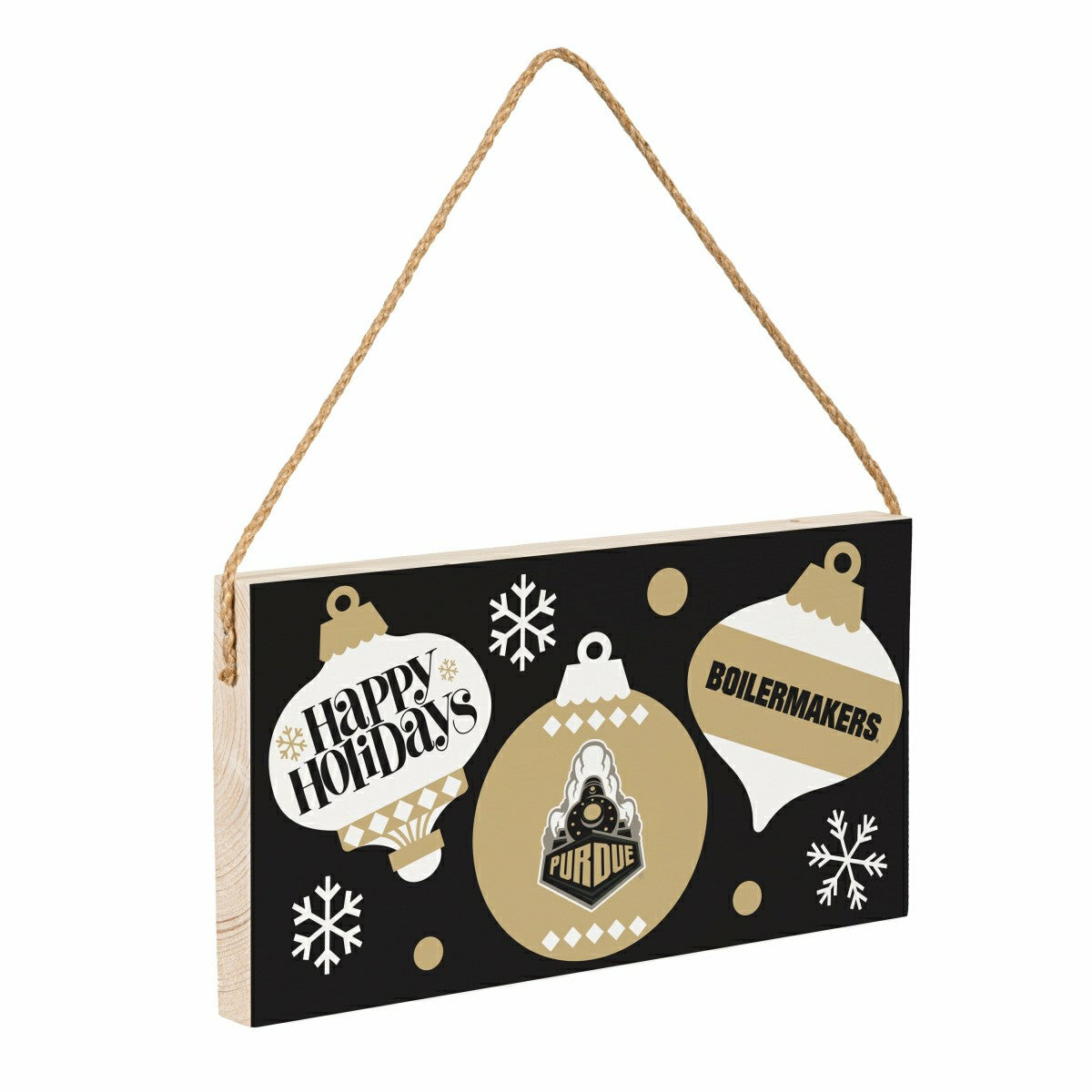 Purdue University Holiday Wood Wall Sign, 6x11 - Collegiate Home