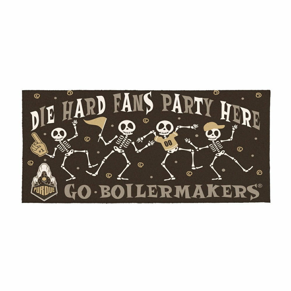 Purdue University Flocked Coir Halloween Sassafras Switch Mat, 22"x10" - Collegiate