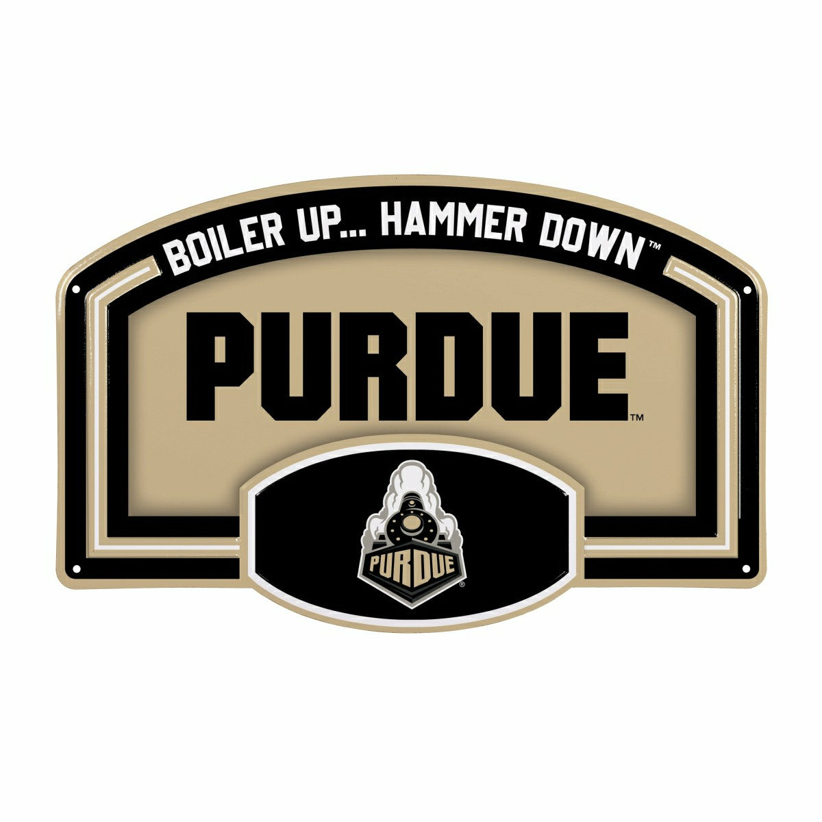 Purdue University USA Embossed Steel Wall Sign, 11" x 17" - Collegiate Home