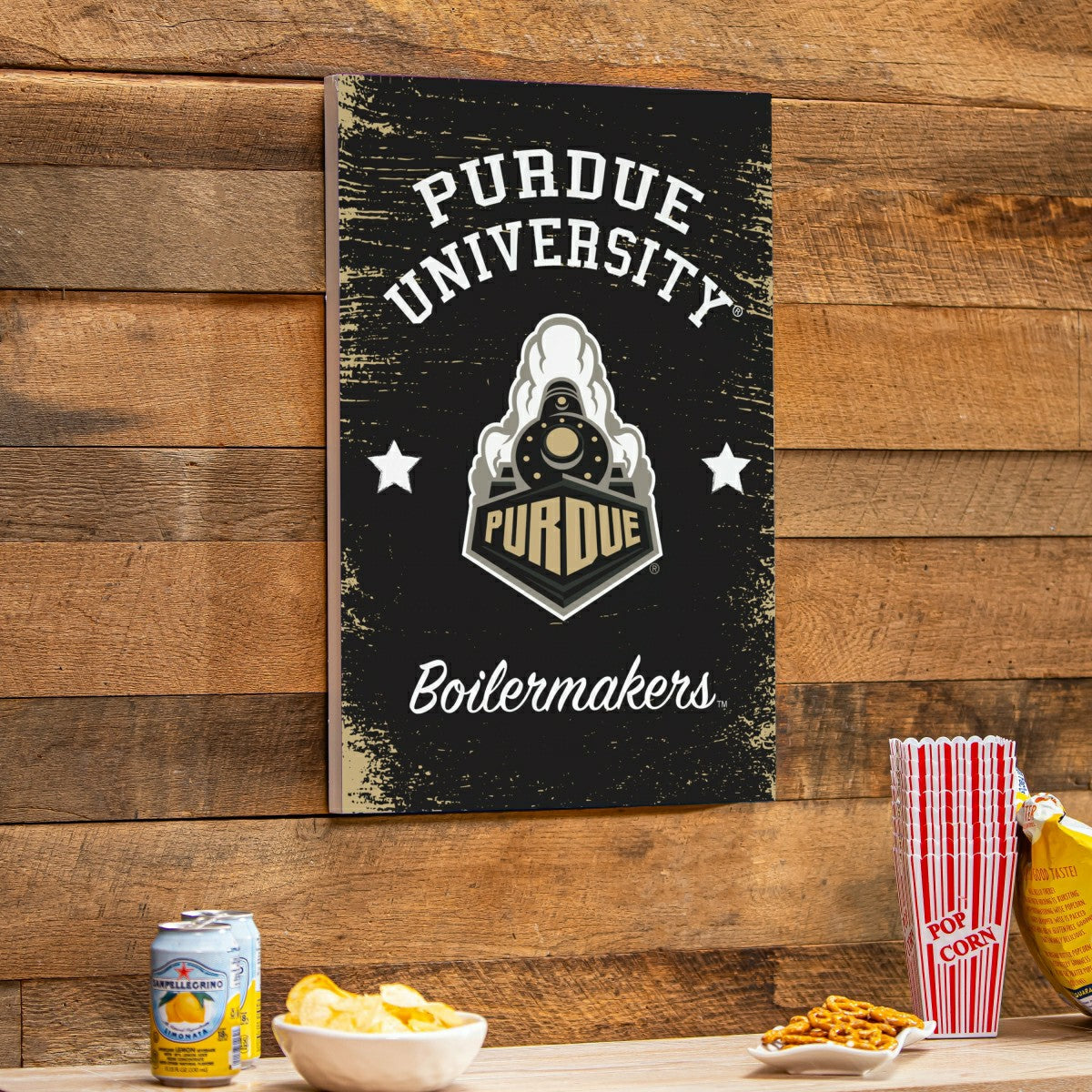 Purdue University Wood Wall Sign, 16x24 - Collegiate Home