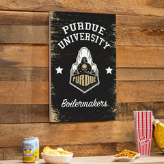 Purdue University Wood Wall Sign, 16x24 - Collegiate Home