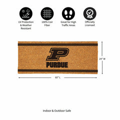 Purdue University Extra Large One Color Coir Mat, 60"x24" - Collegiate