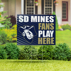 South Dakota School of Mines & Technology Coroplast Yard Sign "Fans Pl - Collegiate Home