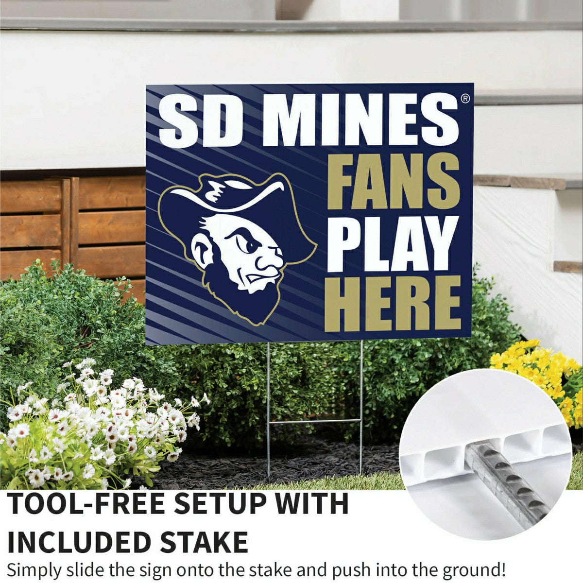 South Dakota School of Mines & Technology Coroplast Yard Sign "Fans Pl - Collegiate Home