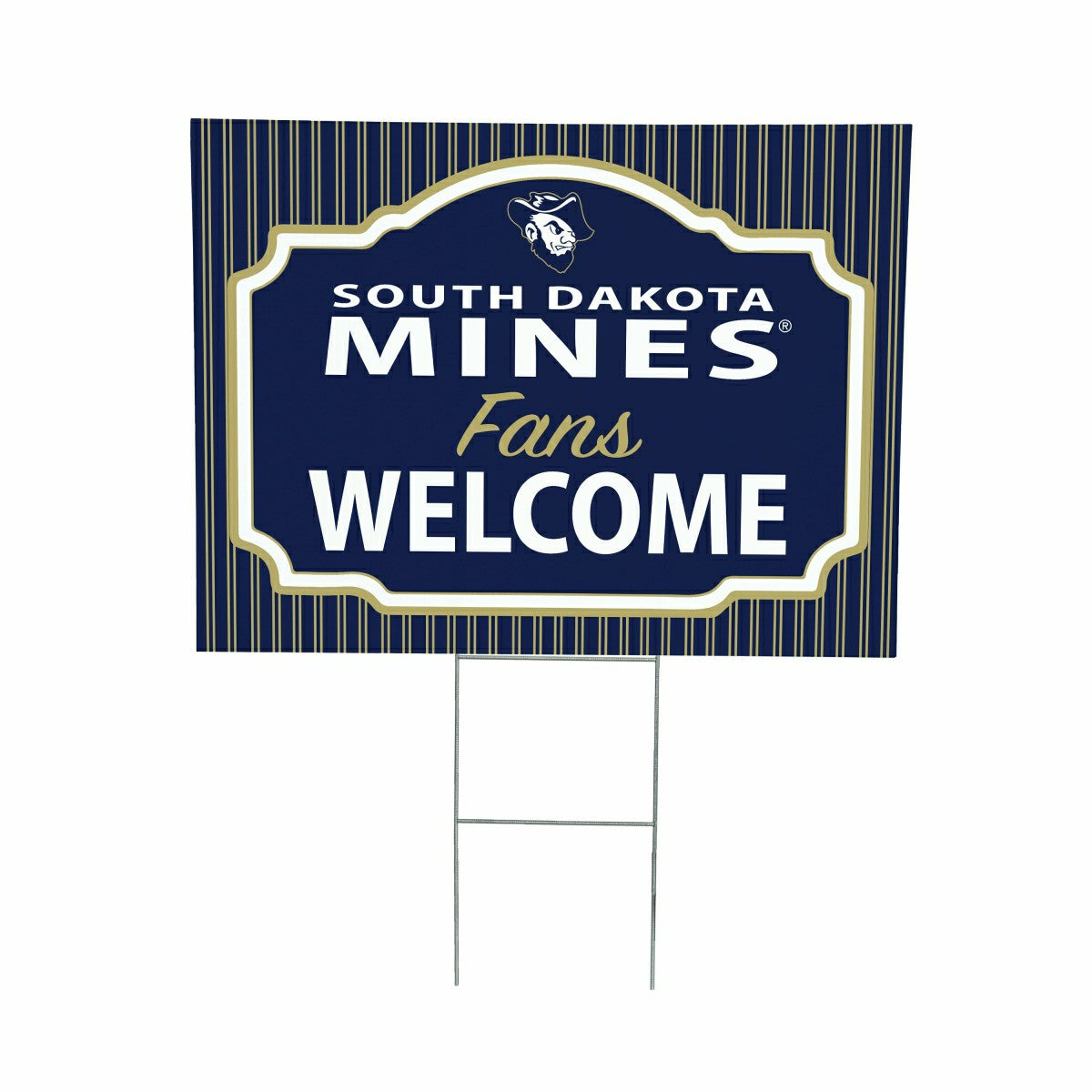 South Dakota School of Mines & Technology Coroplast Yard Sign, "Fans W - Collegiate Home
