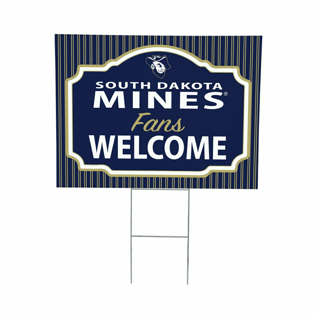 South Dakota School of Mines & Technology Coroplast Yard Sign, "Fans W - Collegiate Home