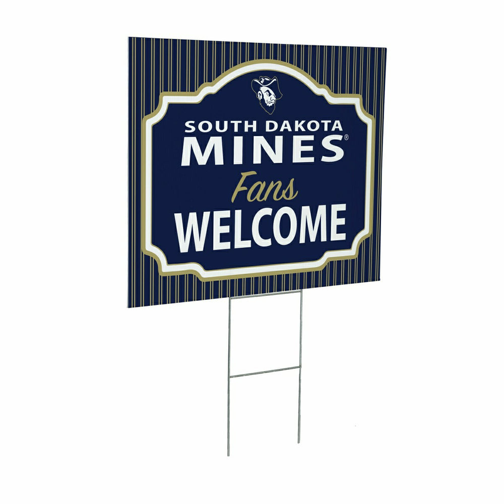 South Dakota School of Mines & Technology Coroplast Yard Sign, "Fans W - Collegiate Home
