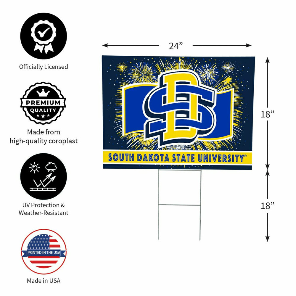 South Dakota State University Yard Sign, Patriotic - Collegiate Home