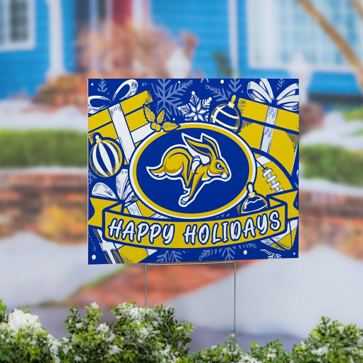 South Dakota State University Coroplast Yard Sign, Holiday - Collegiate Home