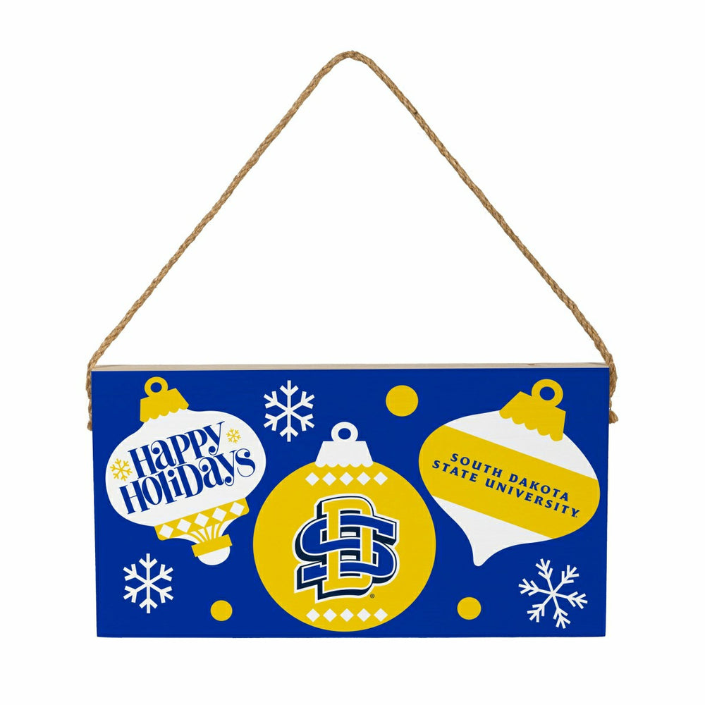 South Dakota State University Holiday Wood Wall Sign, 6x11 - Collegiate Home