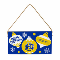 South Dakota State University Holiday Wood Wall Sign, 6x11 - Collegiate Home
