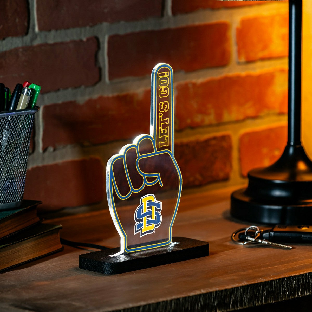 South Dakota State University College Foam Finger Desklite LED Decor - Collegiate Home