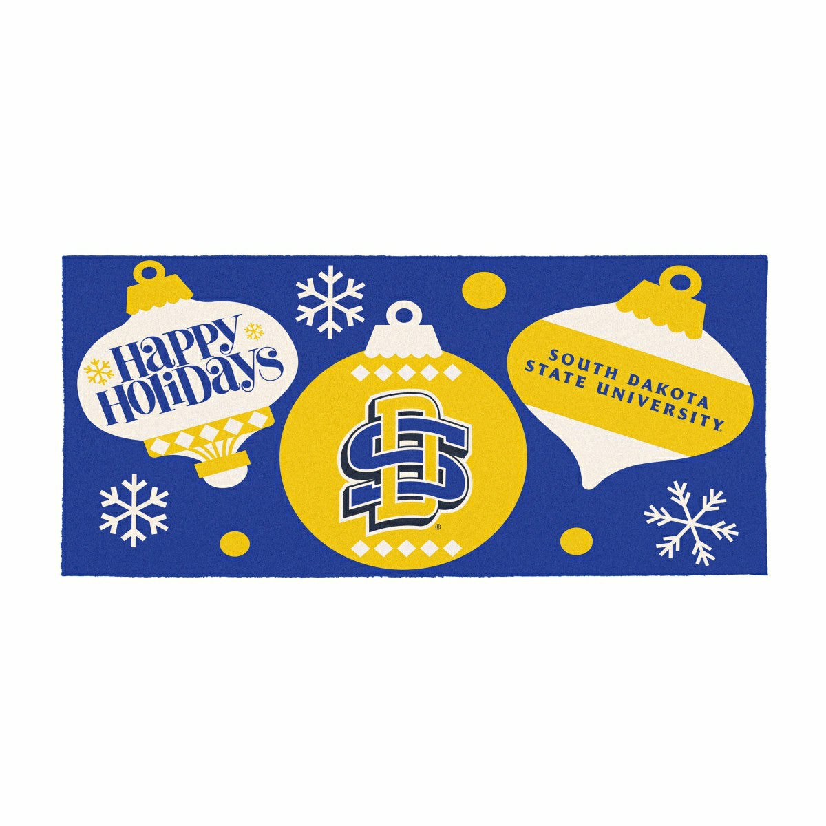 South Dakota State University Holiday Flocked Coir Sassafras Switch Ma - Collegiate