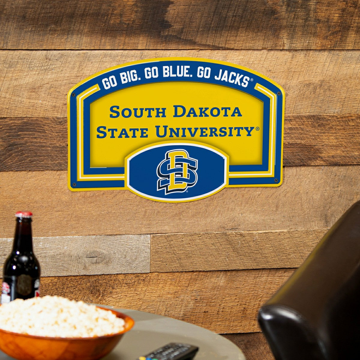 South Dakota State University USA Embossed Steel Wall Sign, 11" x 17" - Collegiate Home