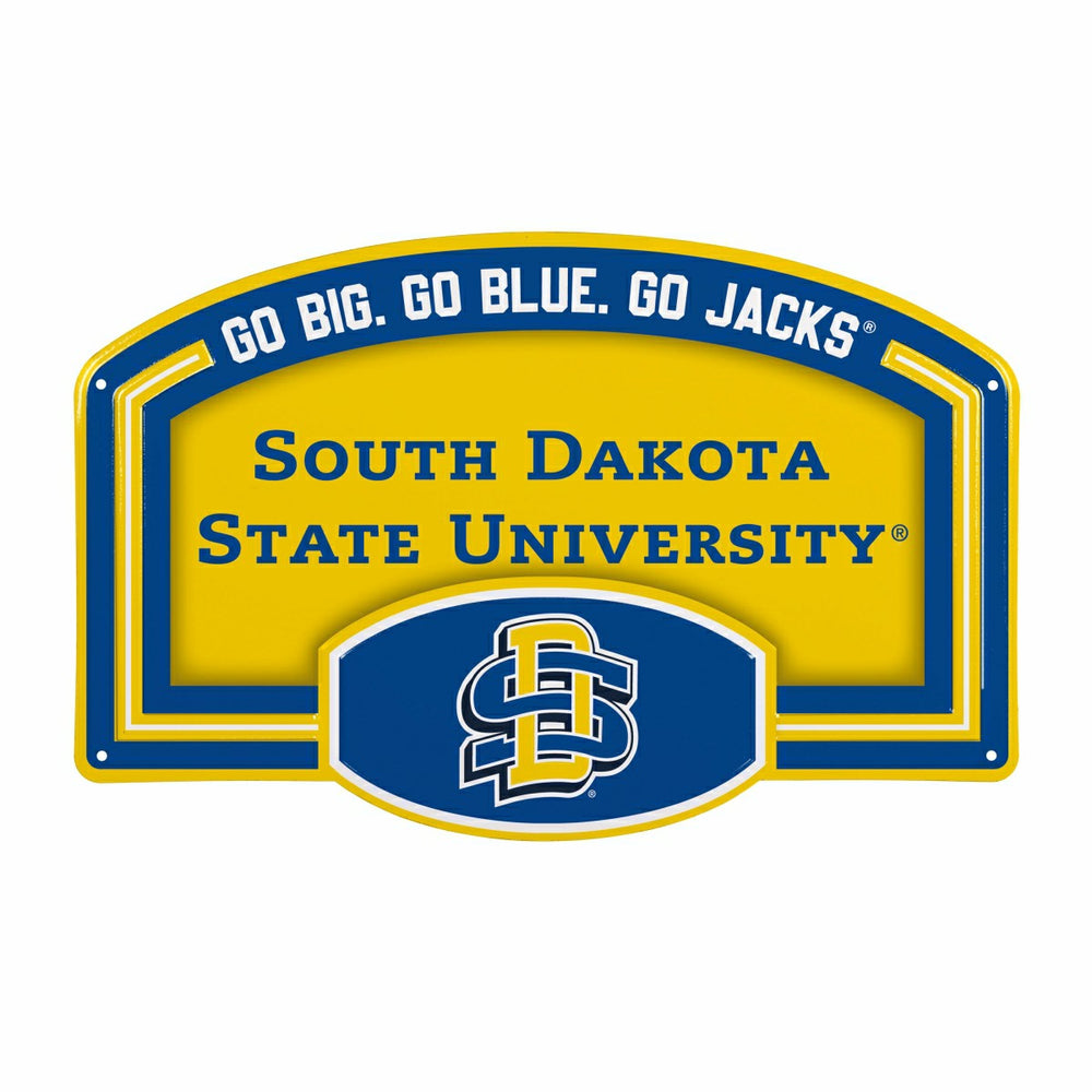 South Dakota State University USA Embossed Steel Wall Sign, 11" x 17" - Collegiate Home