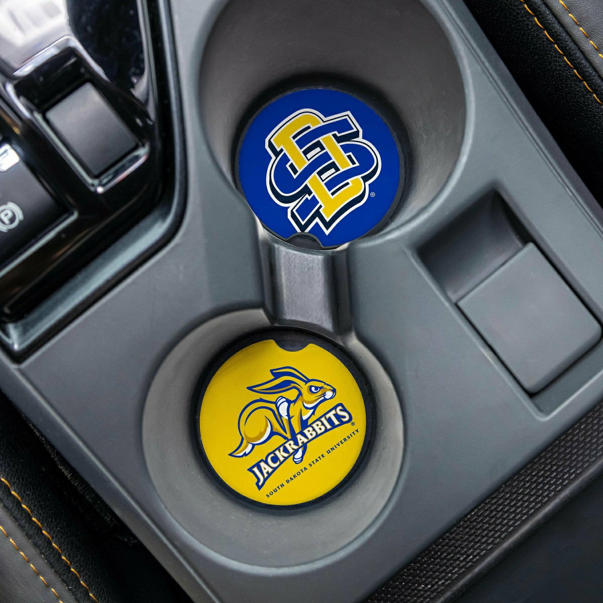 South Dakota State University Car Coaster Set, 2pc - Collegiate Home